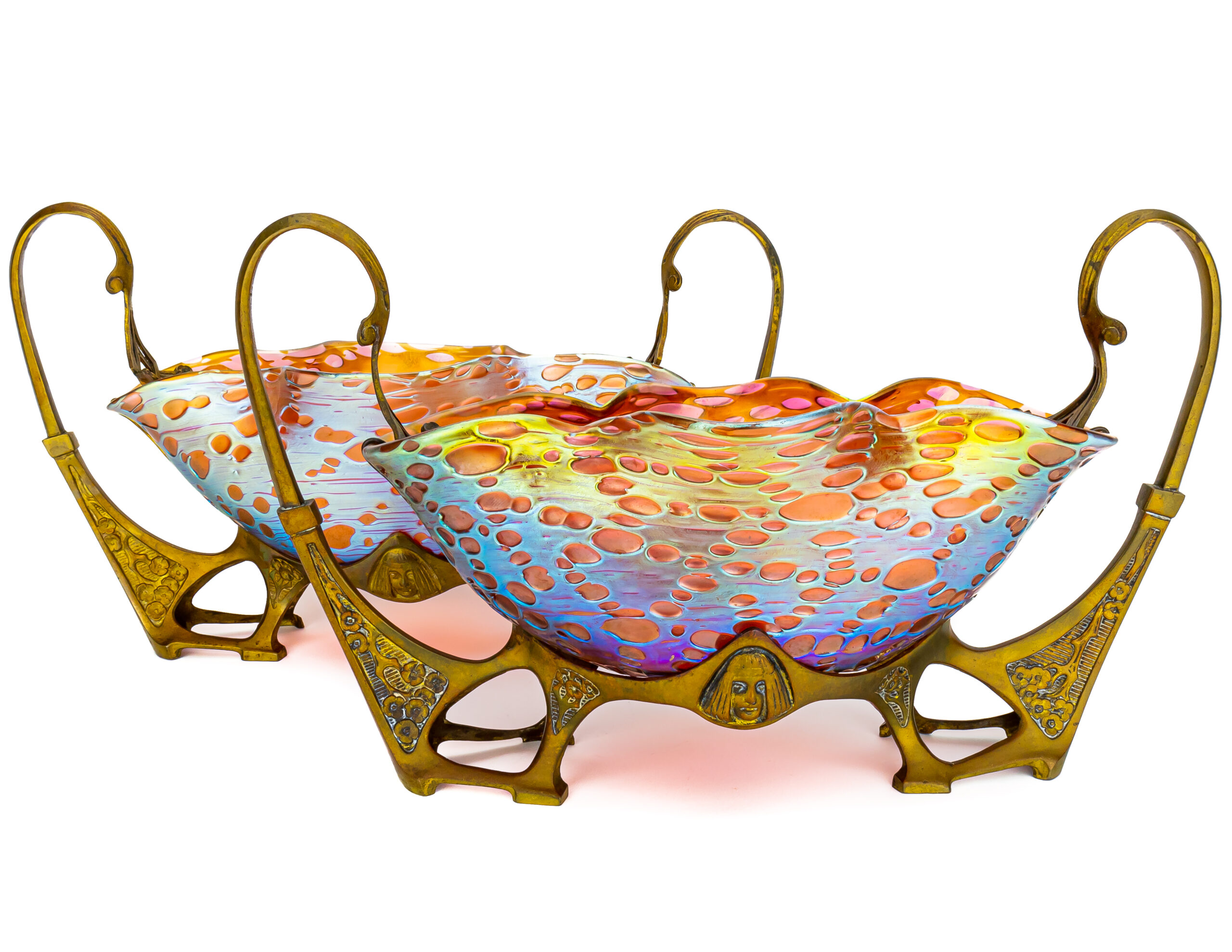 Loetz Orbulin Art Nouveau Jugendstil mount