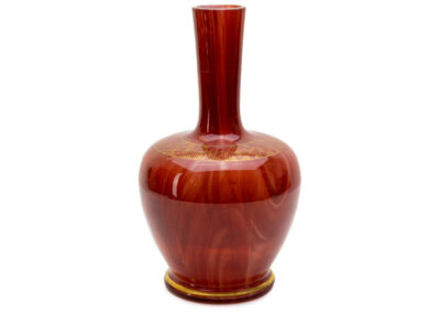 Johann Loetz Witwe – Carneol vase with gold decoration