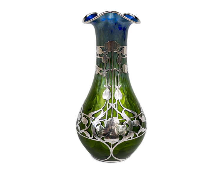 Johann Loetz Witwe Titania 2543 dark-blue w green first-2961
