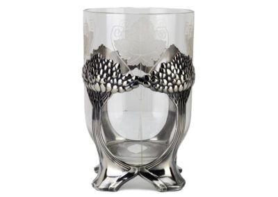 Orivit, Cologne, Germany – silver plated Jugendstil grape glass
