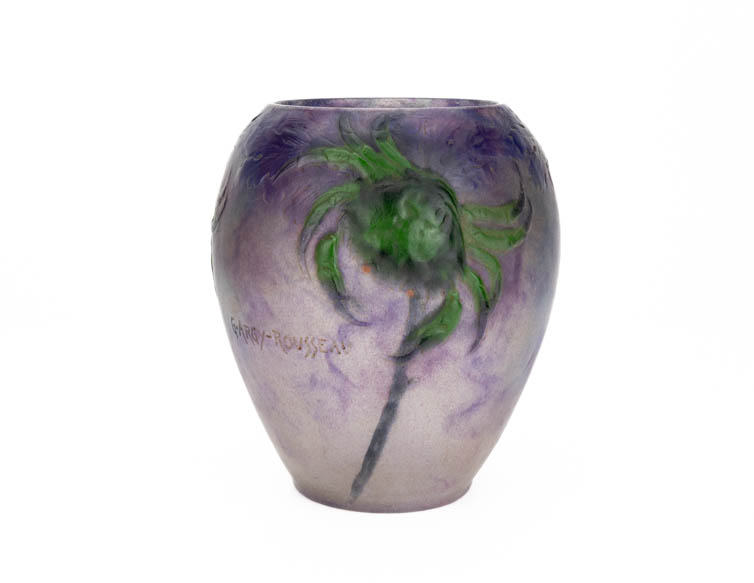 Gabriël Argy Rousseau Crabes et algues vase pate de verre art deco first