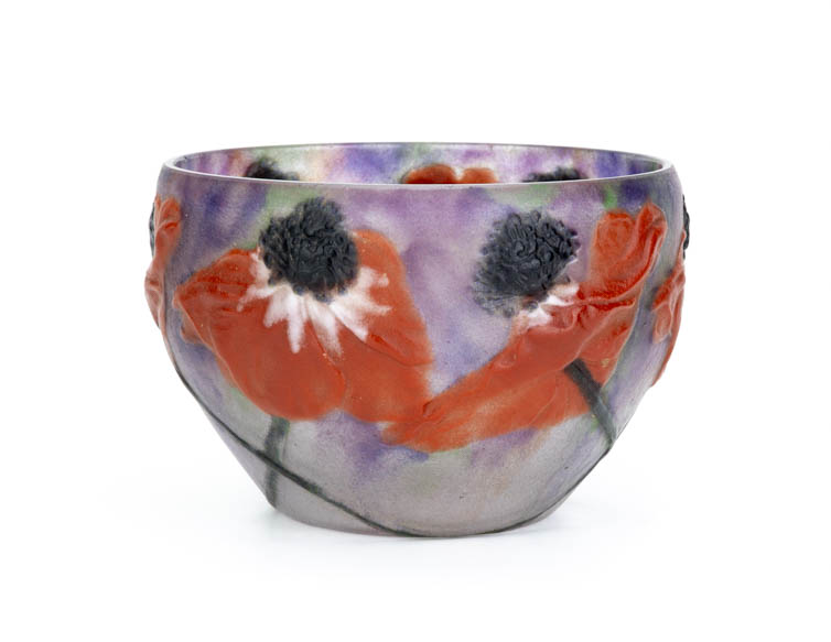 Gabriel Argy Rousseau Pate de Verre Anemone coupe first