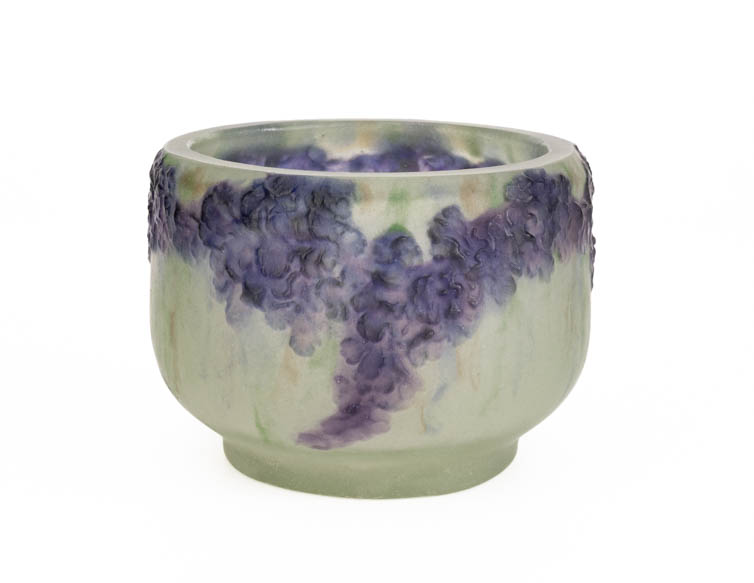 Gabriel Argy Rousseau Pate de Verre Lichen coupe first