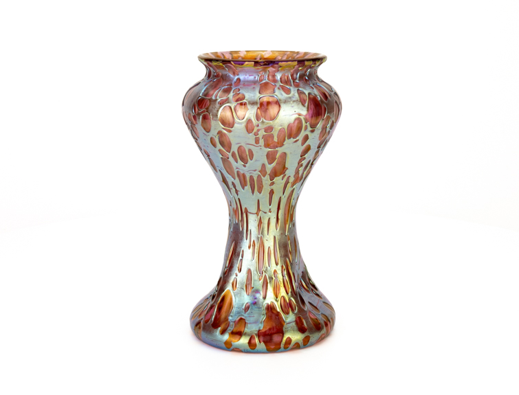 Johann Loetz Witwe Orbulin Diabolo Jugendstil vase first (5 van 11)