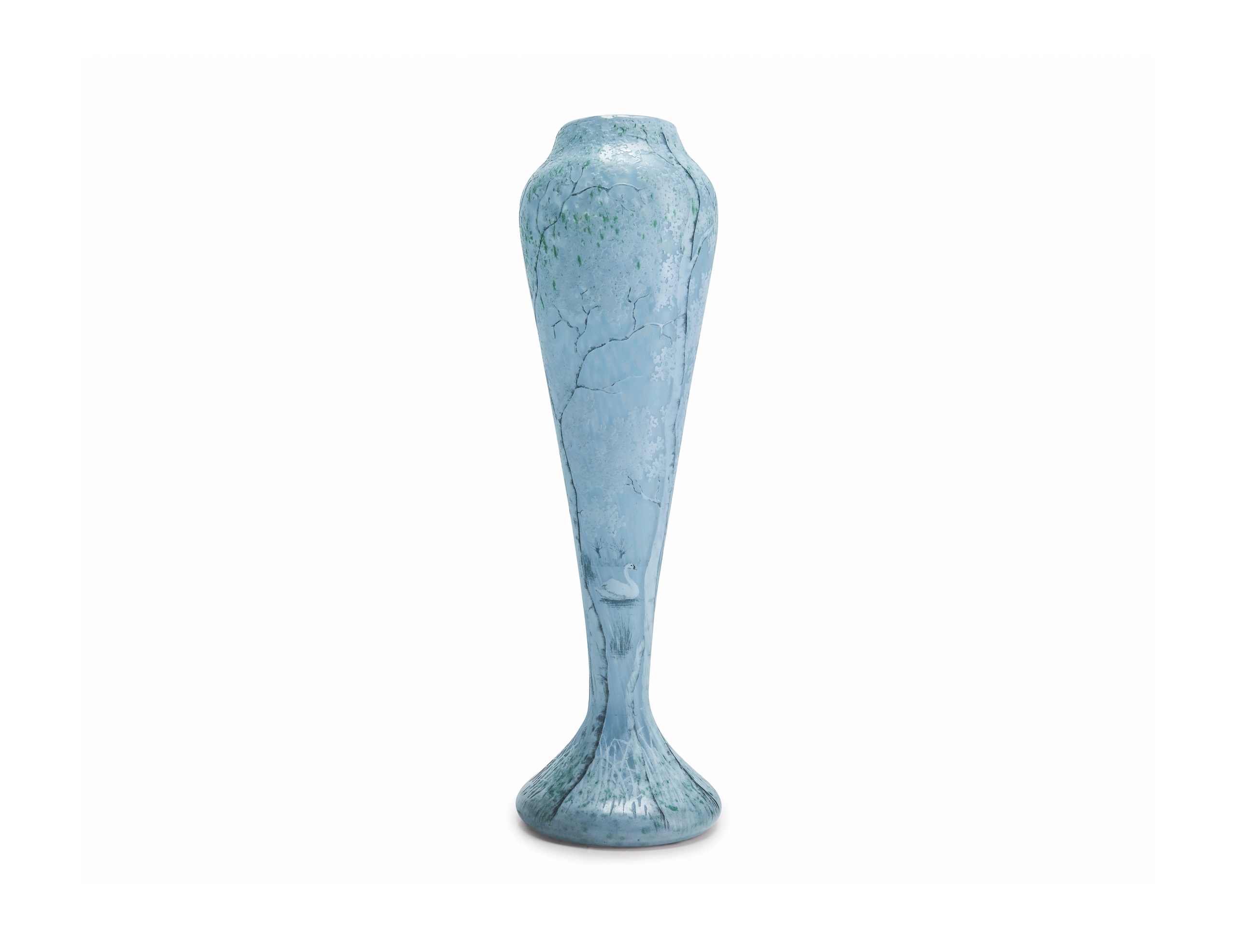 Daum Nancy early art nouveau sawns cygnes zwanen vase gallery newes4