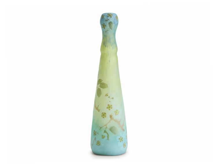 François-Théodore Legras – Tall -Fleurs de Pommier- apple blossoms vase first-2