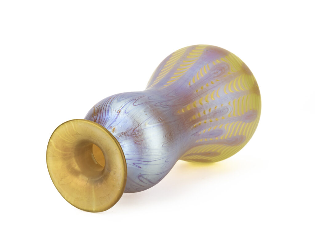 Johann Loetz Witwe Phanomen Genre 8065 in ground color "Thea" Series I 8065, produced in 1899
