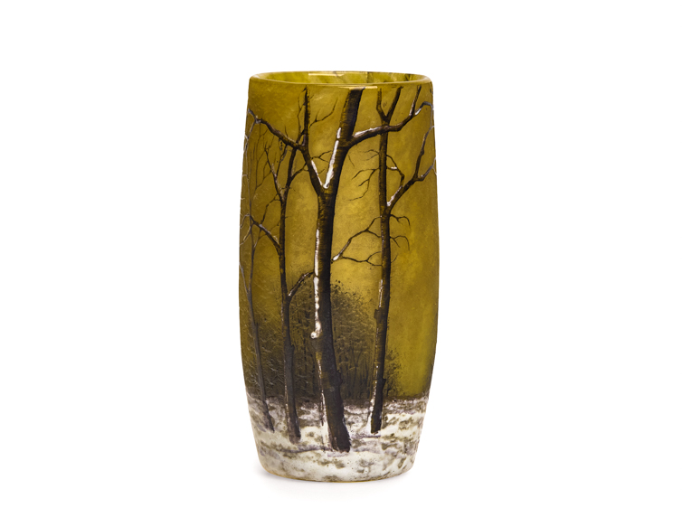 Daum-Freres-Nancy-Paysage-Hiver-Winterlandschape-Vase-Art-Nouveau-first (1 van 1) Daum Freres Nancy winter landscape paysage d'hiver art nouveau vase
