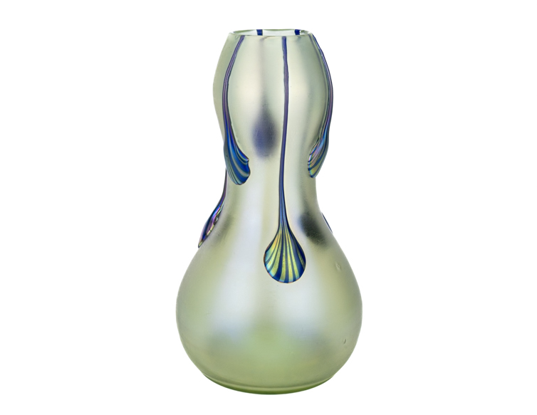 Johann-Loetz-Witwe-Jugendstil-Vase-Phanomen-Genre-1-18-First (1 van 1) Johann Loetz Witwe Phänomen Genre 1/18 Jugendstil vase with tadpoles